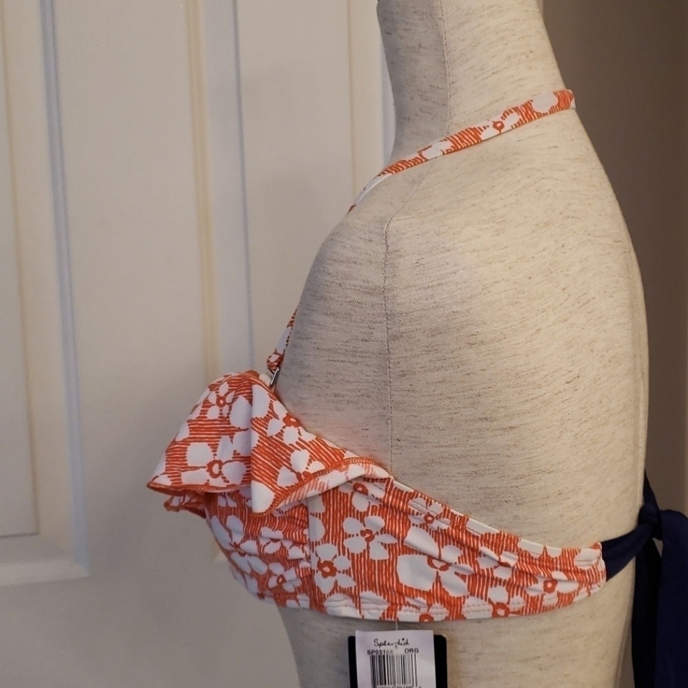SPLENDID flower market bandeau bikini top NWT - Picture 6 of 13